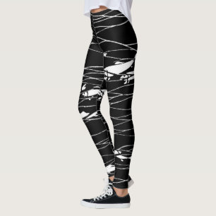 Fish Swimming Underwater Black Leggings