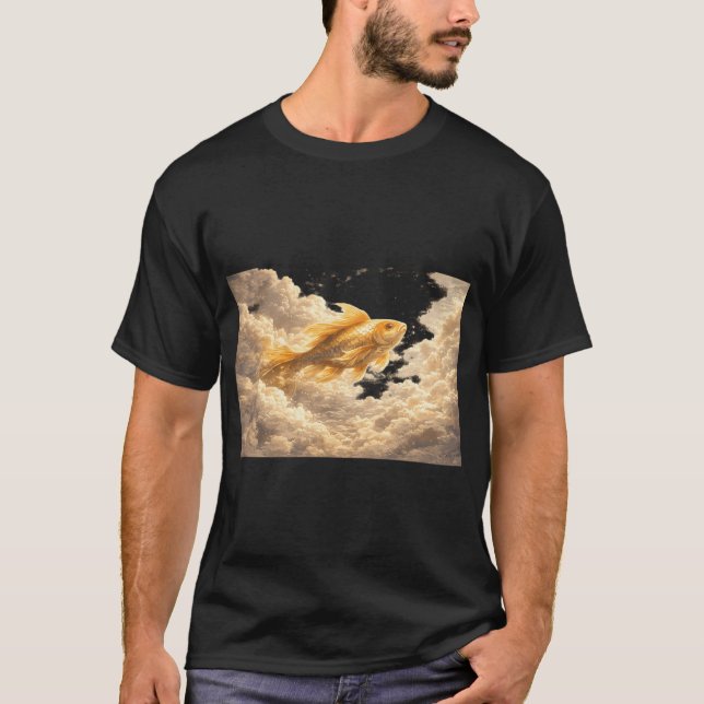Fish swims through clouds T-Shirt (Front)