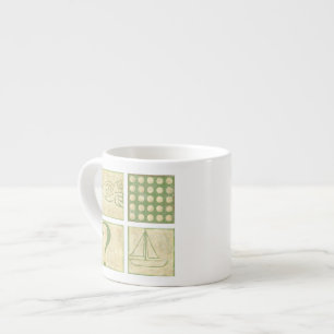 Fish Tale Woodblock Drawings by Chariklia Zarris Espresso Cup