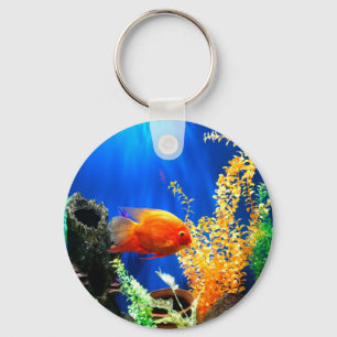 Fish tank aquarium key ring