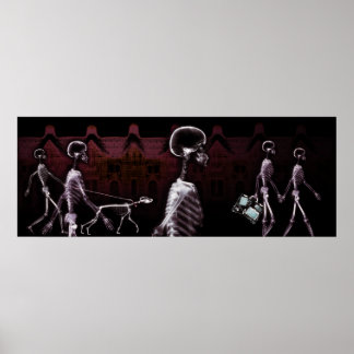 Fish Tank Background - X-Ray Skeleton Town Poster