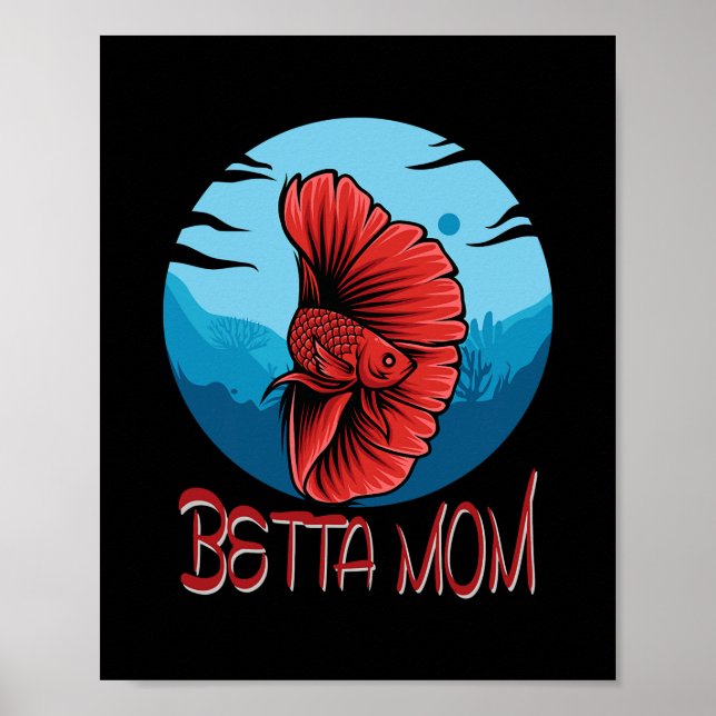 Fish Tank Betta Mum Aquarium  Poster (Front)