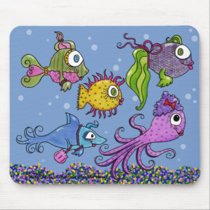 Fish Tank Dolled Up Mouse Mat