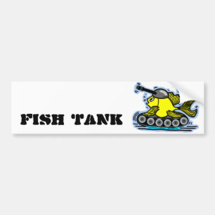 Fish Tank funny cute comic drawing bumper sticker