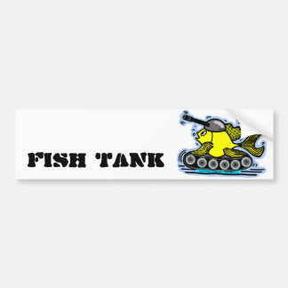 Fish Tank funny cute comic drawing bumper sticker