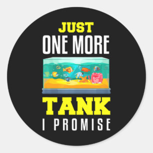 Fish Tank Funny Fish Keeper Humour Aquarist Classic Round Sticker