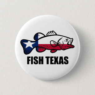 Fish Texas 6 Cm Round Badge