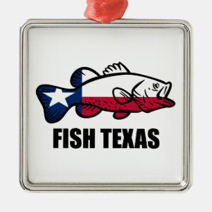 Fish Texas Metal Tree Decoration