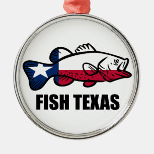 Fish Texas Metal Tree Decoration