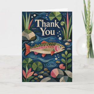 Fish Thank You Card   Trout Thank You Card