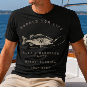 Fish Themed Custom Fishing Bachelor Party T-Shirt