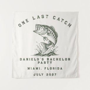 Fish Themed Custom Fishing Bachelor Party Tapestry