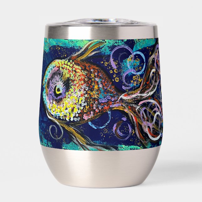 Fish thermal wine tumbler (Front)