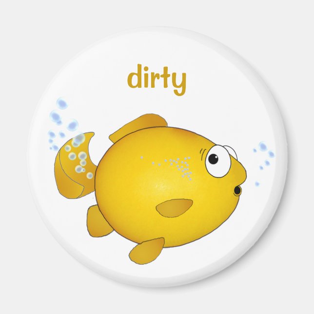 fish tooting dishwasher magnet (Front)