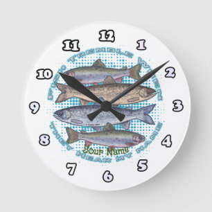 Fish Tremble fishing Round Clock