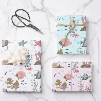 Fish Under The Sea Wrapping Paper Sheet