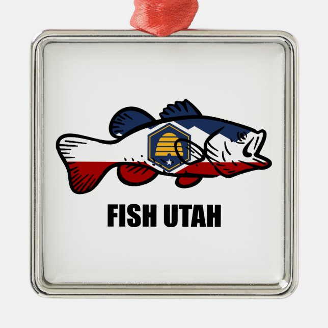 Fish Utah Metal Tree Decoration (Front)