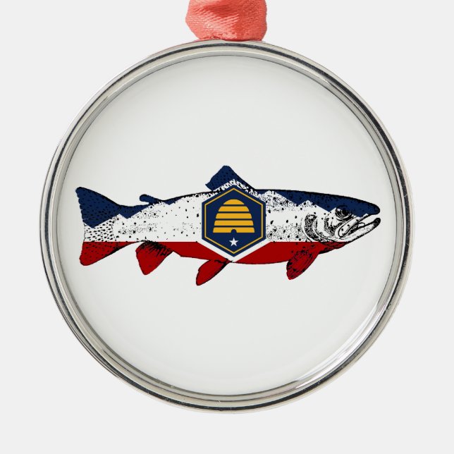 Fish Utah Trout Metal Tree Decoration (Front)