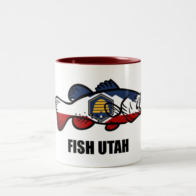 Fish Utah Two-Tone Coffee Mug (Center)