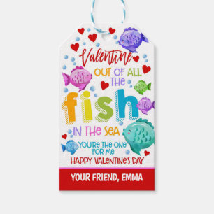 Fish Valentine Favour Tag