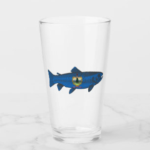 Fish Vermont Flag Trout Glass