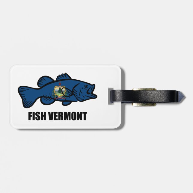 Fish Vermont Luggage Tag (Back Horizontal)
