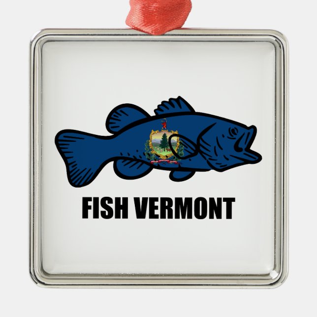 Fish Vermont Metal Tree Decoration (Front)