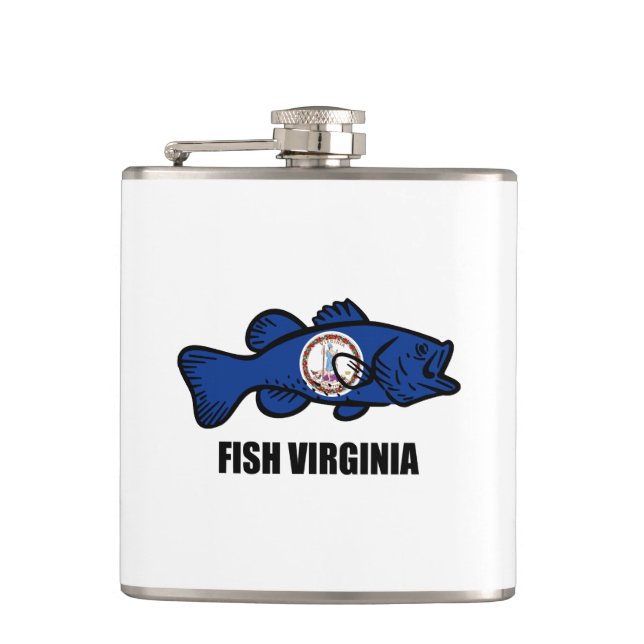 Fish Virginia Hip Flask (Front)