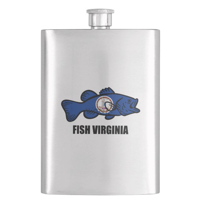 Fish Virginia Hip Flask (Front)