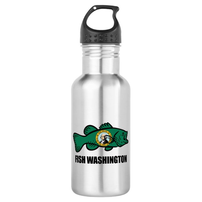 Fish Washington State 532 Ml Water Bottle (Front)
