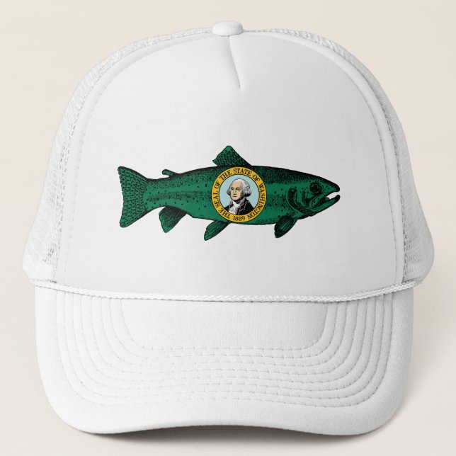 Fish Washington State Trout Trucker Hat (Front)