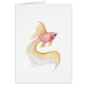 Fish Watercolor Print Greeting Card