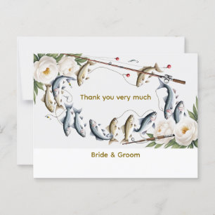 Fish Wedding themed for fishing lovers Postcard
