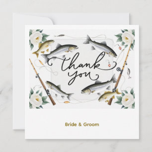 Fish Wedding themed for fishing lovers Thank You Card