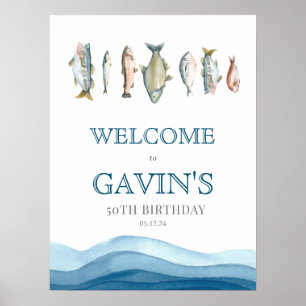 Fish welcome sign, fish welcome poster