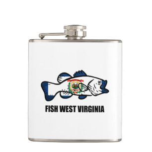 Fish West Virginia Hip Flask