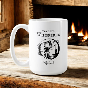 Fish Whisper Funny Fisherman with Any Name Coffee Mug