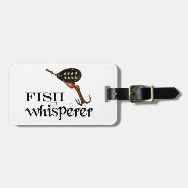 Fish Whisperer Fishing Lure Luggage Tag (Front Horizontal)