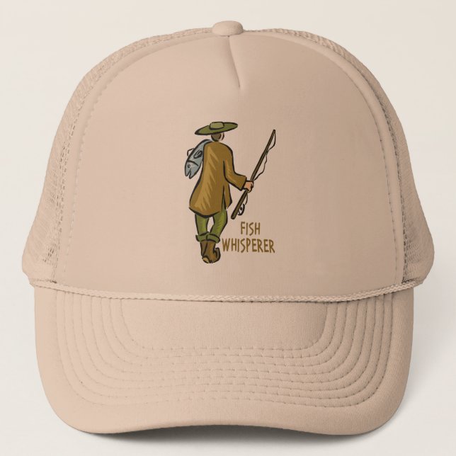 Fish Whisperer Fishing Trucker Hat (Front)