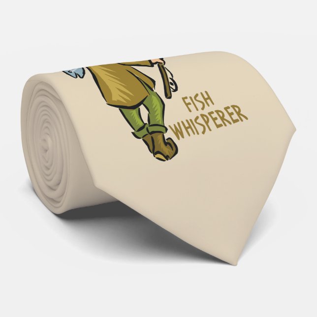 Fish Whisperer Fly Fishing Trout Fisherman Tie (Rolled)