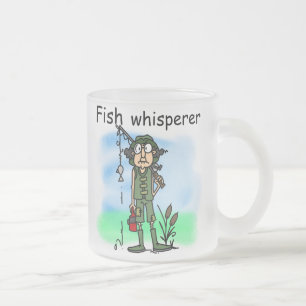 Fish Whisperer Frosted Glass Coffee Mug