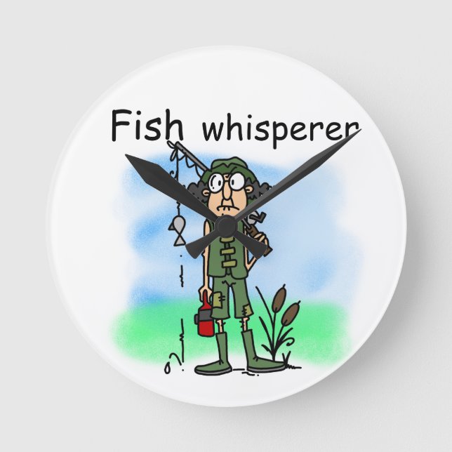 Fish Whisperer Round Clock (Front)