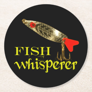 Fish Whisperer Round Paper Coaster