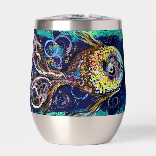 Fish Wine Tumbler hot or cold (Front)