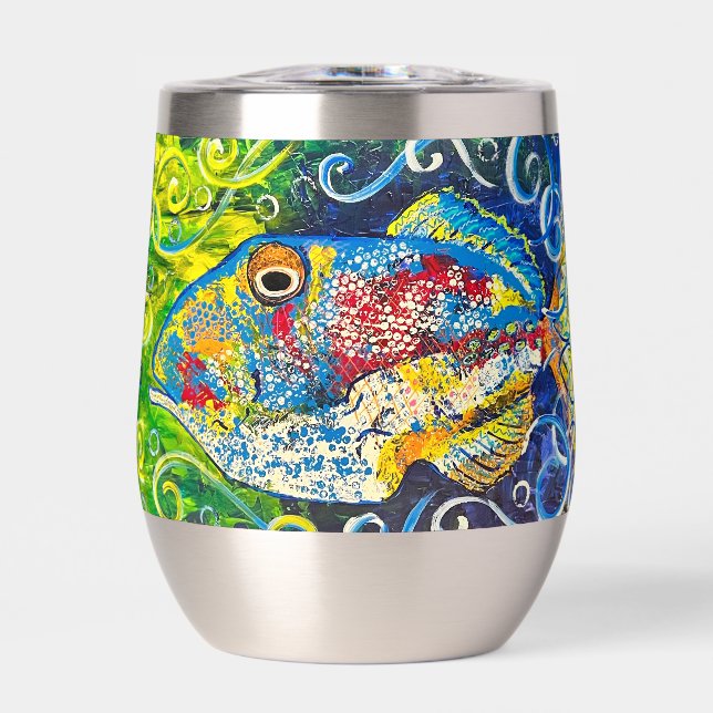 Fish Wine Tumbler Thermal (Front)