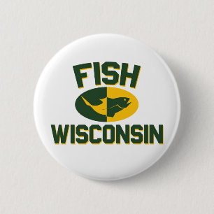 Fish Wisconsin 6 Cm Round Badge