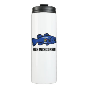 Fish Wisconsin Flag Thermal Tumbler