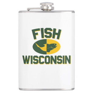 Fish Wisconsin Hip Flask