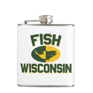 Fish Wisconsin Hip Flask