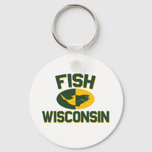 Fish Wisconsin Key Ring